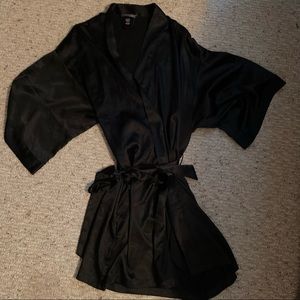 Victoria’s Secret Black Silk Robe